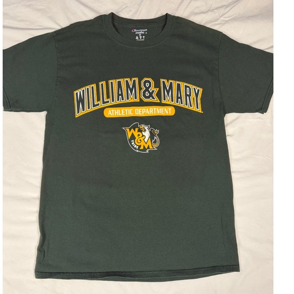 Champion William & Mary Athletic Department Tribe T-Shirt Mens Medium Green - Picture 1 of 5